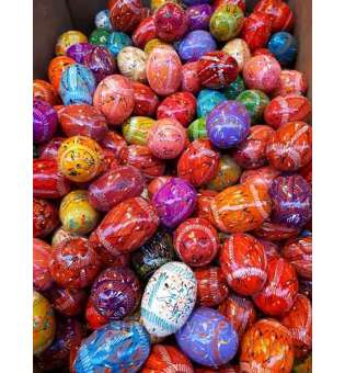 Дерев'яні яйця писанки різні кольори 60мм
