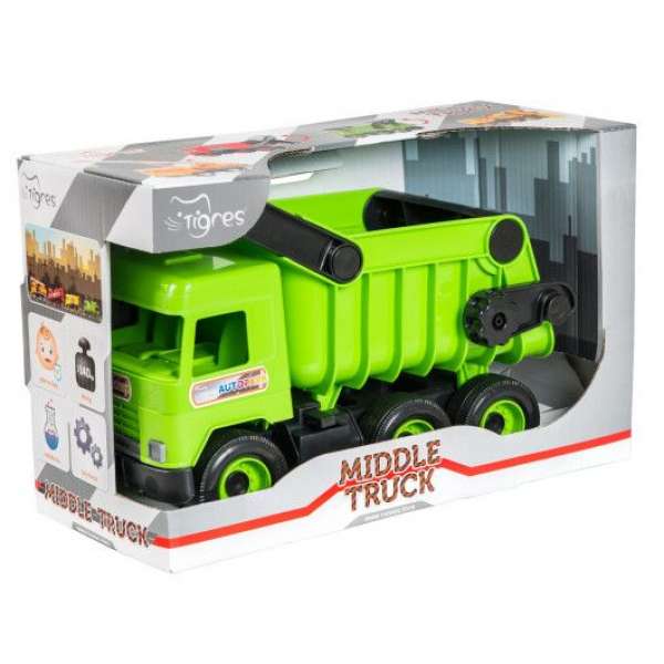 Авто "Middle truck" самоскид (св. зелений) в коробці
