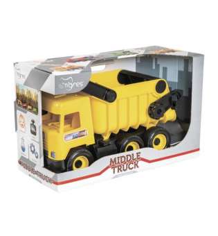 Авто "Middle truck" самоскид (жовтий) в коробці