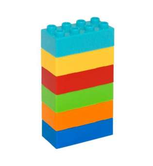 Конструктор 6 шість цеглинок (аналог Лего, розмір 3х6см)
