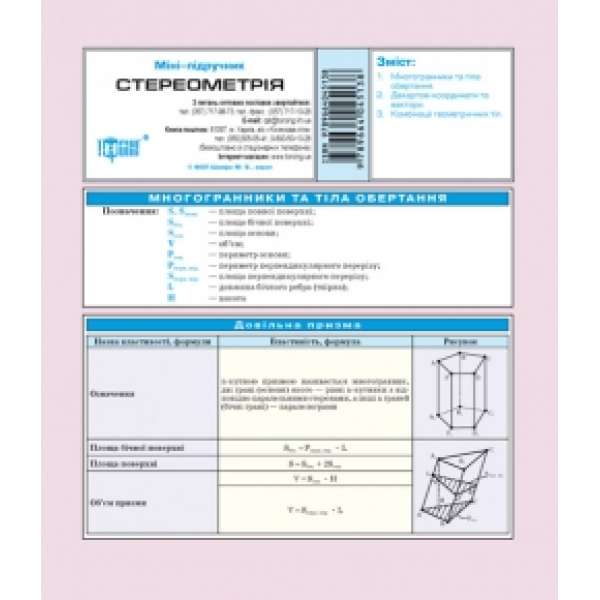 Стереометрія. Міні-підручник