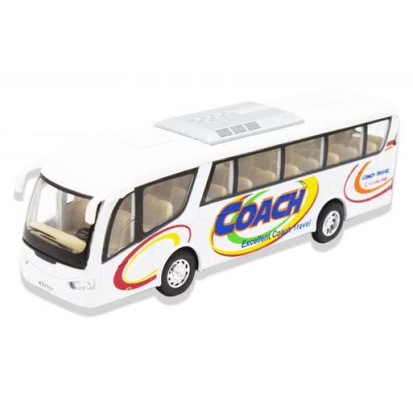 Інерційний автобус Coach (білий)