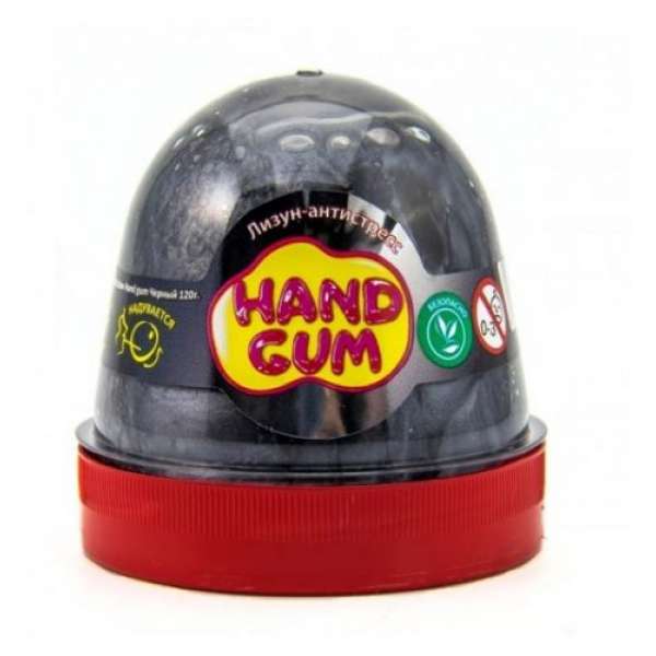 Лизун-антистрес "Hand gum" 120 г чорний