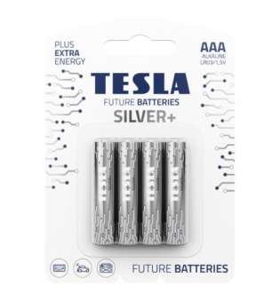 Первинні елементи та Первинні батареї TESLA BATTERIES AAA SILVER + (LR03 / BLISTER FOIL 4 шт.)