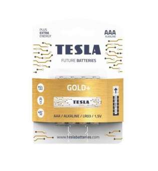 Батарейки TESLA AAA GOLD + (LR03), 4 штуки
