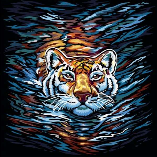 Картина за номерами Тигр укр