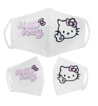 Багаторазова 4-х шарова захисна маска "Hello Kitty" розмір 3, 7-14 років