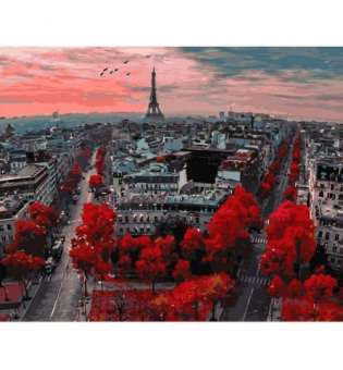 Картина за номерами Червоні фарби Парижу