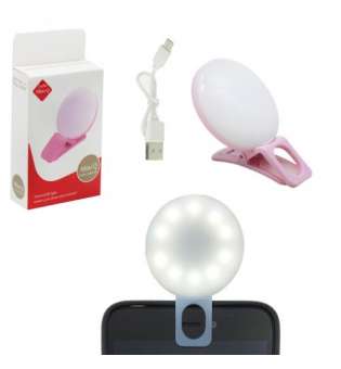 Селфі лампа на смартфон Mini Q (рожева)