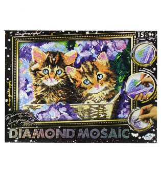 Алмазная живопись "DIAMOND MOSAIC. Котики"