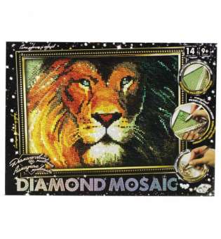 Алмазная живопись "DIAMOND MOSAIC. Лев"