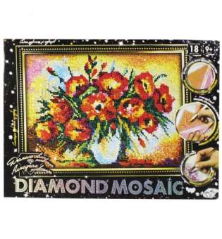 Алмазная живопись "DIAMOND MOSAIC. Маки"