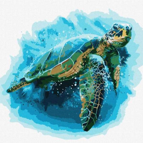 Картина за номерами Блакитна черепаха ★★★★