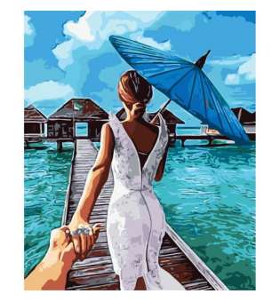 Картина за номерами "Дівчина з парасолькою"
