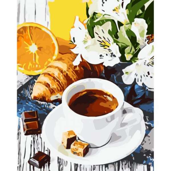 Картина за номерами "Ранкова чашка кави"
