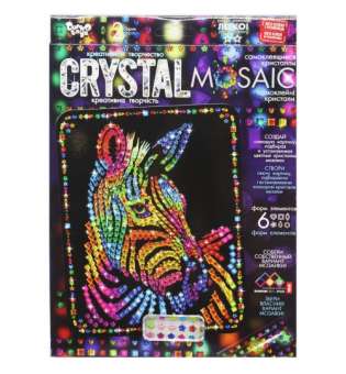 Набір для креативної творчості "CRYSTAL MOSAIC", "Зебра"