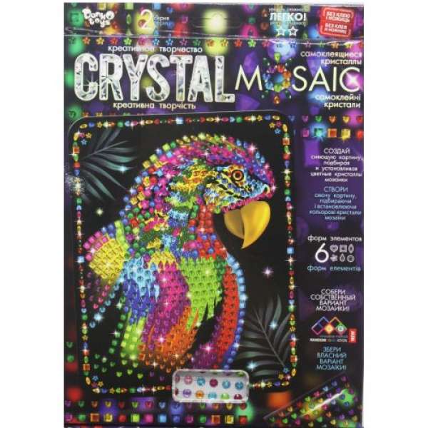 Набір для креативної творчості "CRYSTAL MOSAIC", "Папуга"