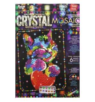 Набір для креативної творчості "CRYSTAL MOSAIC", "Кошенятко с сердцем"