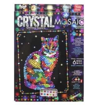 Набір для креативної творчості "CRYSTAL MOSAIC", "Киця"