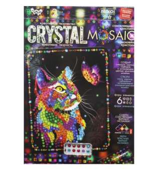 Набір для креативної творчості "CRYSTAL MOSAIC", "Киця з метеликом"