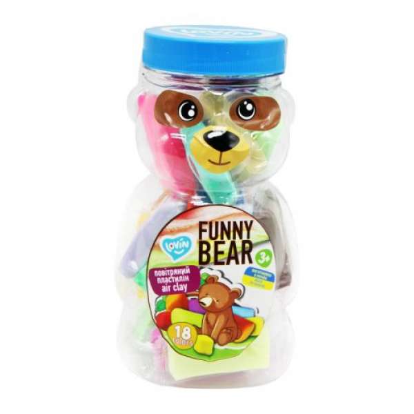 Набір для ліплення "Funny Bear" із повітряним пластиліном ТМ Lovin