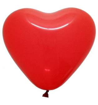 Кулька латексна Серце CR/ 10пастель 05 червона