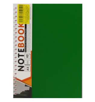 Блокнот Office book A5, 40 аркушів (зелений)