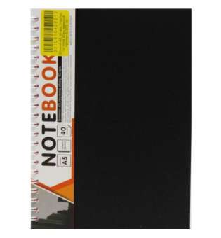 Блокнот Office book A5, 40 аркушів (чорний)
