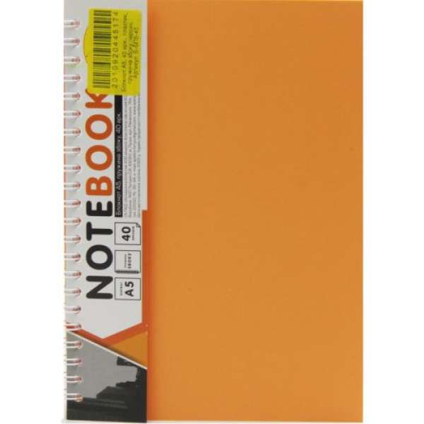 Блокнот Office book A5, 40 аркушів (помаранчевий)
