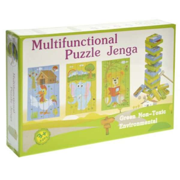 Дерев'яна джанга-пазл Multifunctional Puzzle Jenga (англ)
