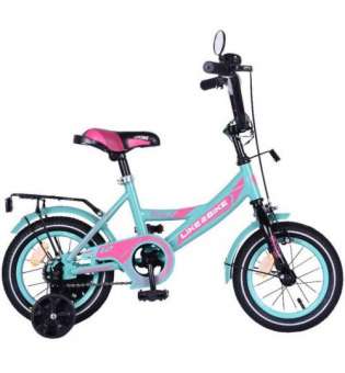 Велосипед дитячий 2-х коліс.12'' 211204(1 шт)Like2bike Sky, бірюзовий, рама сталь, з дзвінком, руч.гальмо, зборка 75%