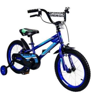 Велосипед дитячий 2-х коліс.12'' 211207 (1 шт) Like2bike Rider, синій, рама сталь, зі дзвінком, руч.гальмо, збірка 75%