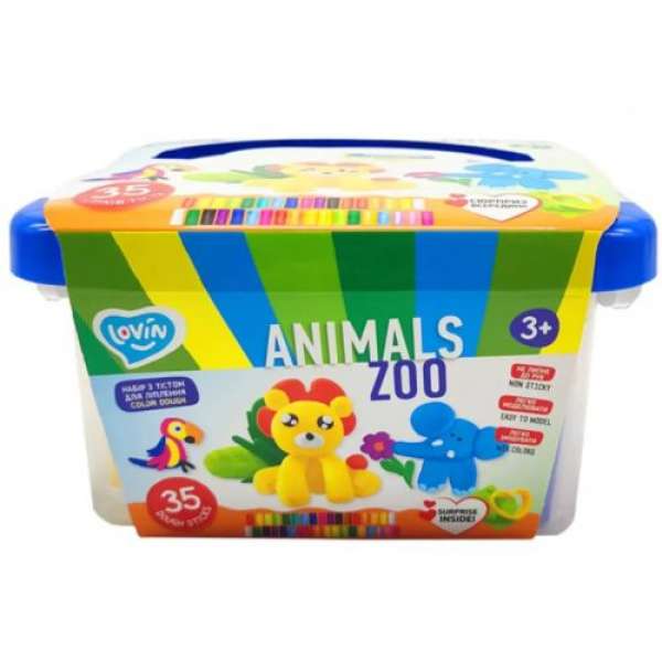Набір тіста для ліплення Zoo animals box