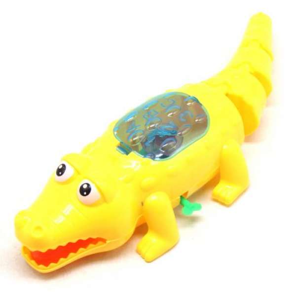 Заводна іграшка Крокодил, 31 см (жовтий)