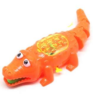 Заводна іграшка Крокодил, 31 см (помаранчевий)