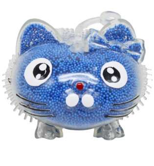 Антистрес іграшка зі світлом Кітті синя