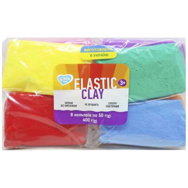 Набір повітряного пластиліну Elastic Clay, 8 кольорів
