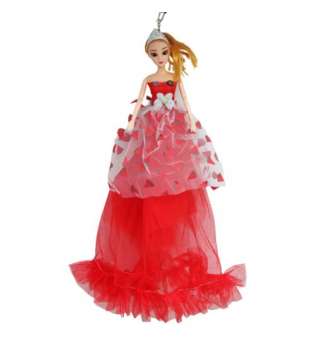 Лялька в бальній сукні Кавуни, червона