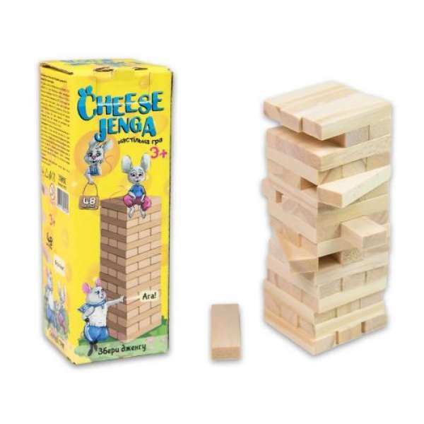 Настільна гра "Cheese Jenga" 48 брусків 