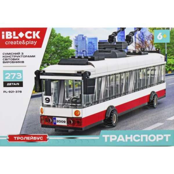 Конструктор "IBLOCK: Тролейбус", 273 деталі