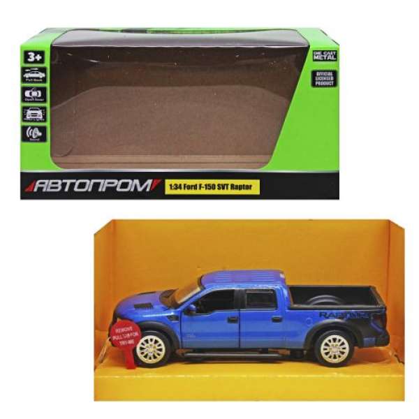 Машинка металева Ford F-150 SVT Raptor (синя)