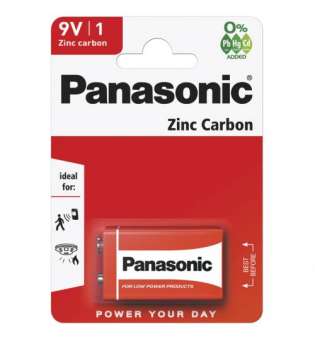Батарейка PANASONIC 6F22 / 1BL Zinc Carbon