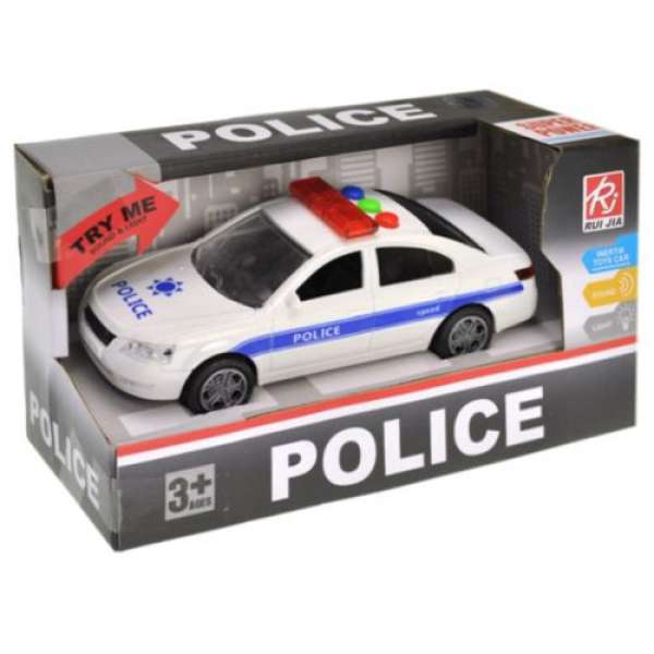 Машина Поліція інерційна, озвучена, зі світлом, в коробці,RJ039 р.10,5*19,5*8,5см
