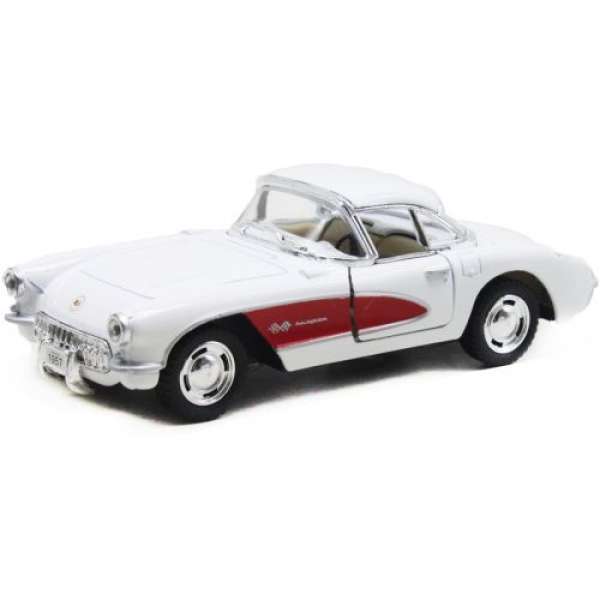 Машинка металева Chevrolet Classic Corvette 1957, білий