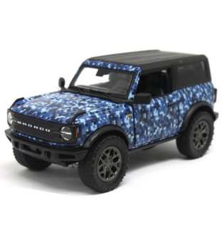 Машинка металева Ford Bronco Camo Edition, синій