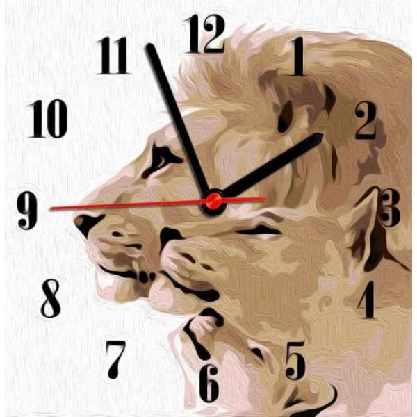 Годинник-картина за номерами Леви, 30х30 см