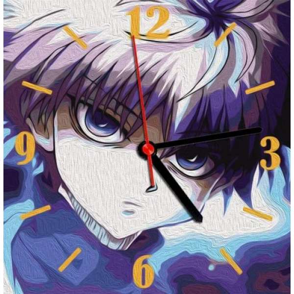 Годинник-картина за номерами Аніме, 30х30 см