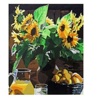 Картина за номерами "Натюрморт з соняшниками"