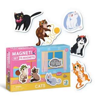 Набір магнітів "Котики" (15 штук)