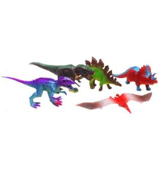 Набір гумових фігурок "Динозаври", 5 фігурок